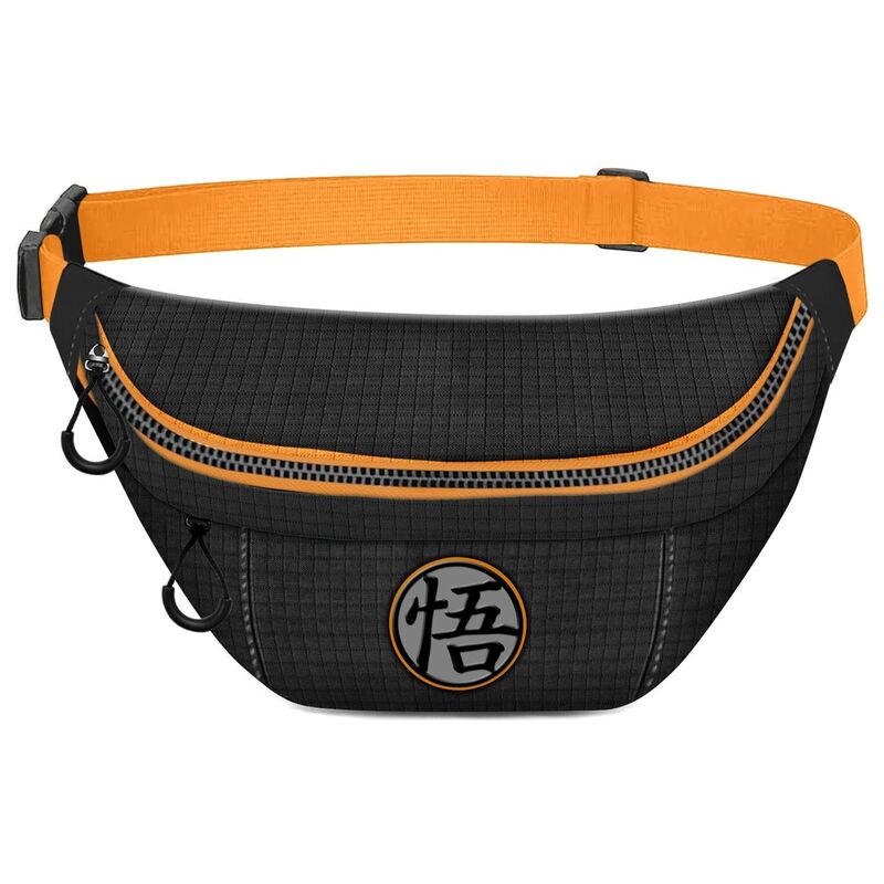 Pochette ceinture Dragon Ball Z KARACTERMANIA vue de face avec dimensions 20x7x15 cm, design officiel de la série animée.