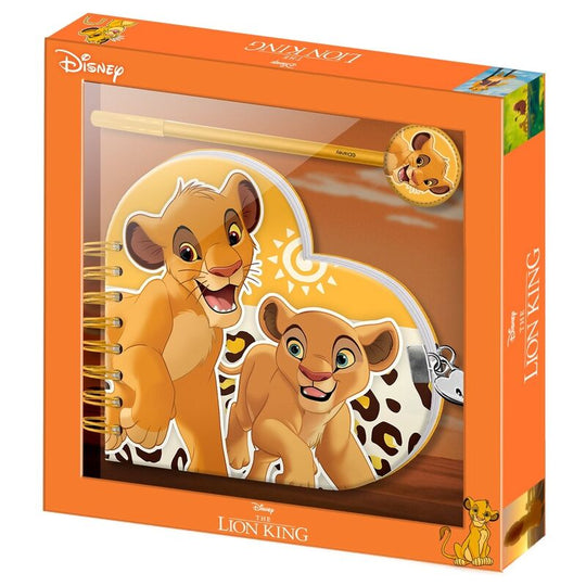 Set carnet et stylo Disney Le Roi Lion KARACTERMANIA, dimensions 24x23x2,5cm, design coloré et attrayant.