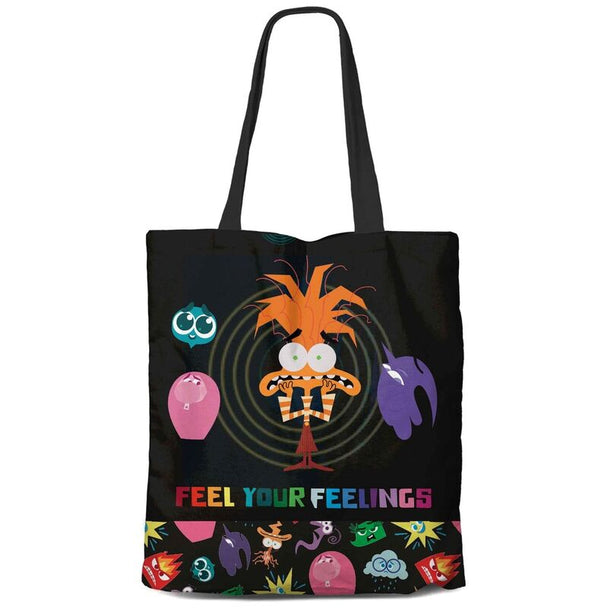 Sac shopping Disney Pixar Vice-Versa 2 KARACTERMANIA, dimensions 33x40cm, design coloré avec personnages du film.