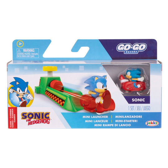 Ensemble complet de voitures Sonic Go Go Racers multicolores alignées
