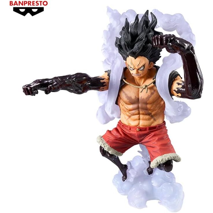 Présentation complète de la figurine Monkey D Luffy King of Artist sur fond neutre