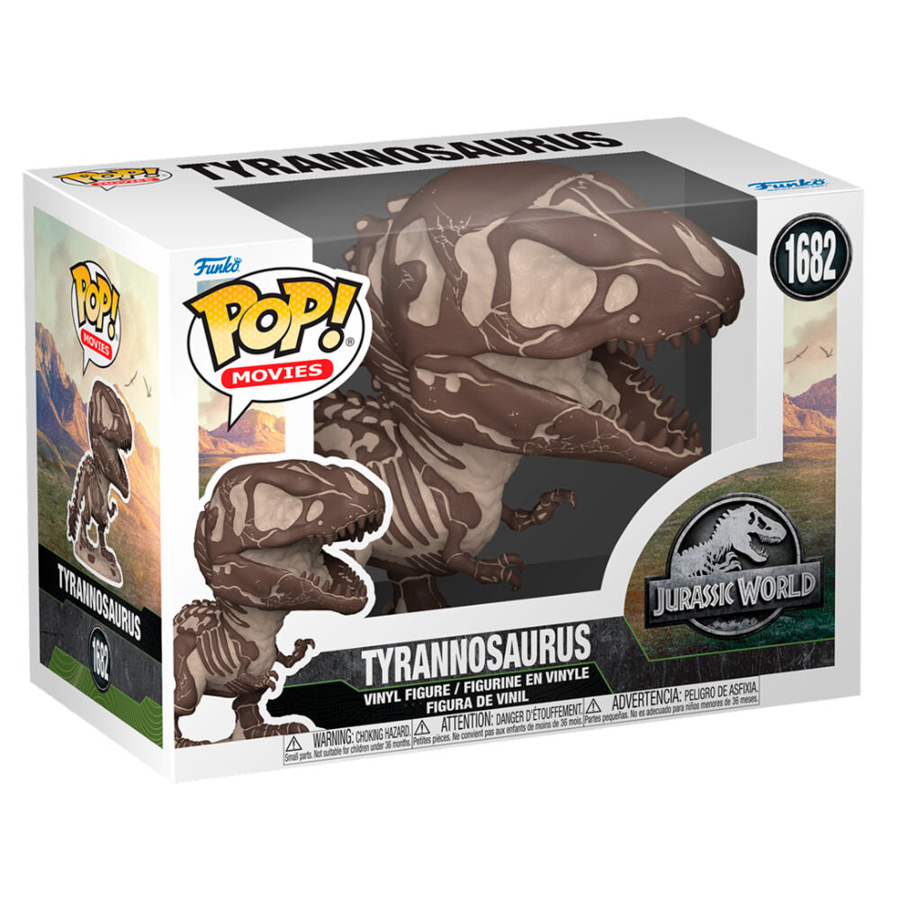 Boîte cadeau originale contenant la figurine Funko POP Jurassic World Tyrannosaure, idéale pour collection