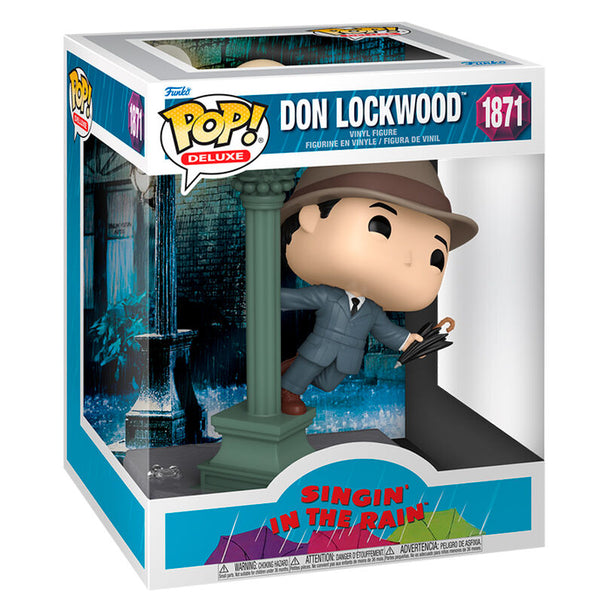Vue rapprochée de la figurine Funko POP Don Lockwood Deluxe montrant les détails précis et la finition soignée.