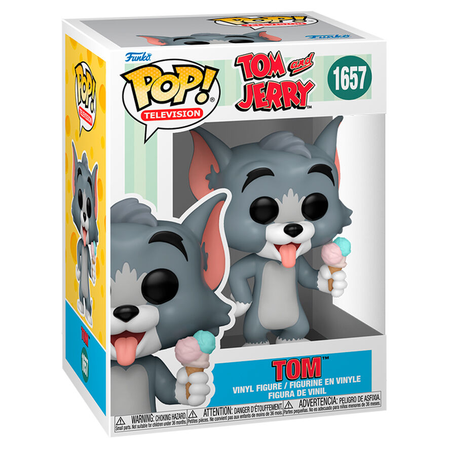 Vue rapprochée de la figurine Funko POP Tom and Jerry Tom montrant les détails du visage et du design