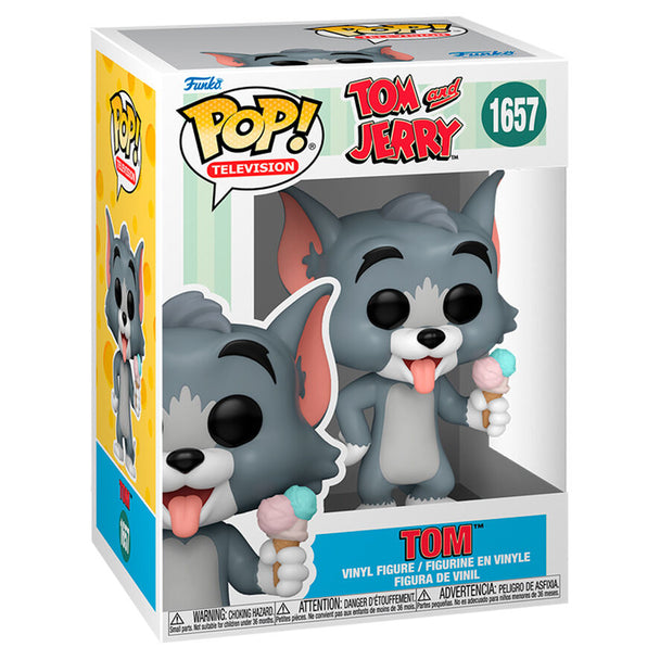 Vue rapprochée de la figurine Funko POP Tom and Jerry Tom montrant les détails du visage et du design