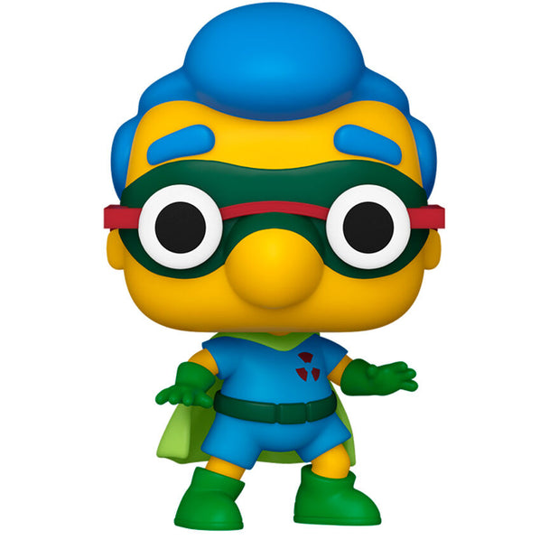 Figurine Funko POP Fallout Boy des Simpsons en vinyle de 9 cm avec détails colorés sur fond blanc