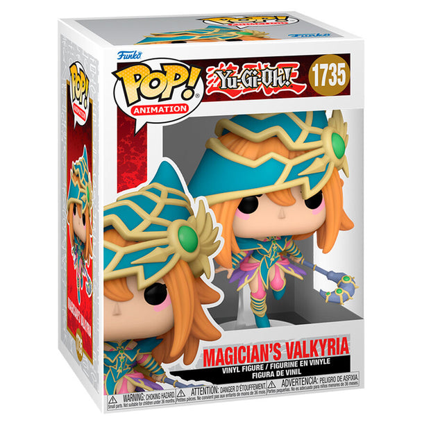 Figurine Funko POP Magicians Valkyria Yu-Gi-Oh! en vinyle de 9 cm dans sa boîte cadeau
