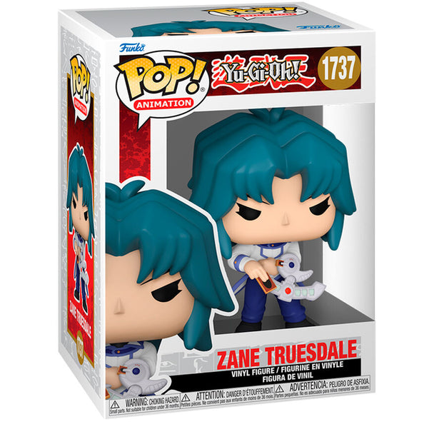 Figurine Funko POP Zane Truesdale de Yu-Gi-Oh! en vinyle de 9 cm dans sa boîte cadeau officielle