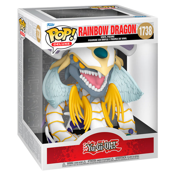 Figurine POP Deluxe Yu-Gi-Oh! Rainbow Dragon avec couleurs vives et détails précis vue de face