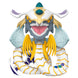 Vue latérale de la figurine FUNKO POP Deluxe Yu-Gi-Oh! Rainbow Dragon mettant en valeur ses ailes arc-en-ciel