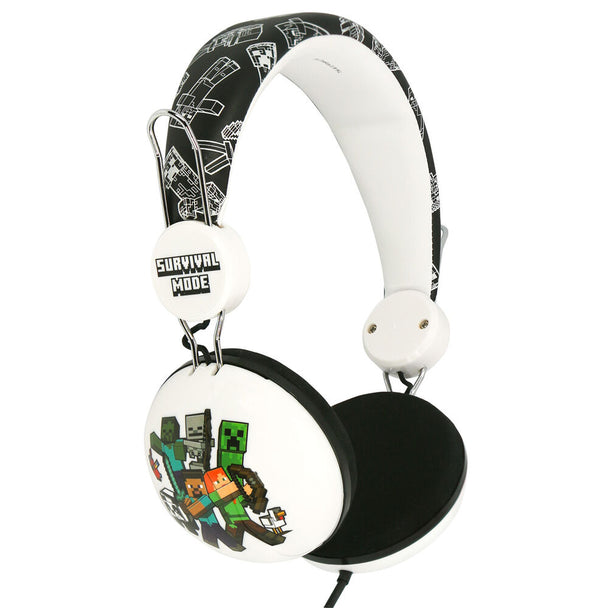 Vue latérale du casque Minecraft montrant le design iconique et les coussinets confortables