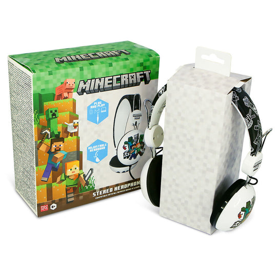 Image du casque Minecraft avec fond blanc mettant en valeur son design et sa légèreté