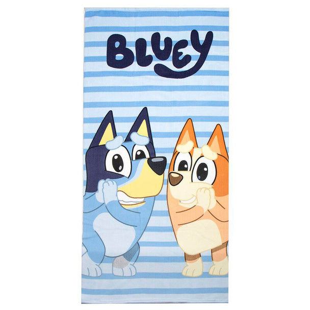 Serviette de plage microfibre Bluey CERDÁ, dimensions 70x140cm, coloris bleu vif