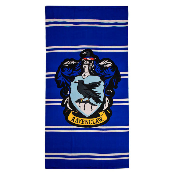 Serviette de plage microfibre Harry Potter Ravenclaw 90x180cm avec logo officiel CERDÁ, parfaite pour la plage et la piscine.