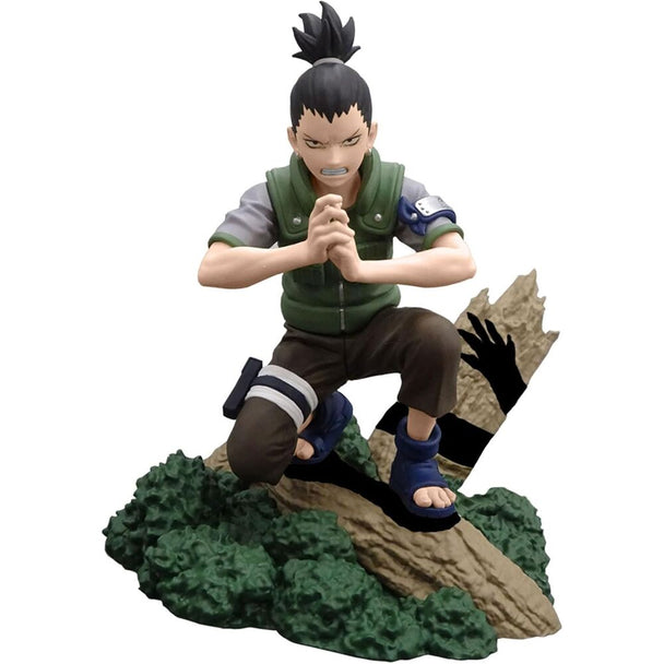 Figurine Nara Shikamaru de 8 cm issue de la saga Naruto Shippuden, fabriquée par BANPRESTO, idéale pour les collectionneurs et fans du manga.