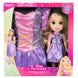 Poupée Raiponce Disney de 38 cm avec longue chevelure blonde et robe violette détaillée