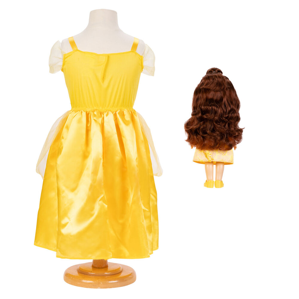 Boîte du produit JAKKS PACIFIC contenant la poupée Belle 38 cm avec costume, présentation soignée
