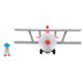 Figurine Sonic Tornado biplane en position dynamique sur fond neutre