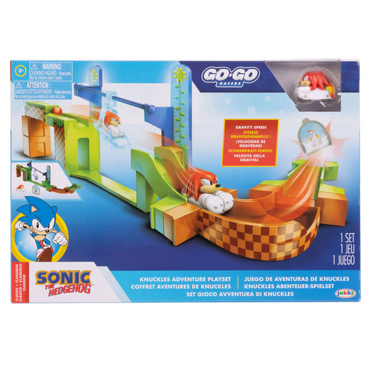 Playset Sonic Go Go Racers avec Sonic en pleine course sur la piste dynamique