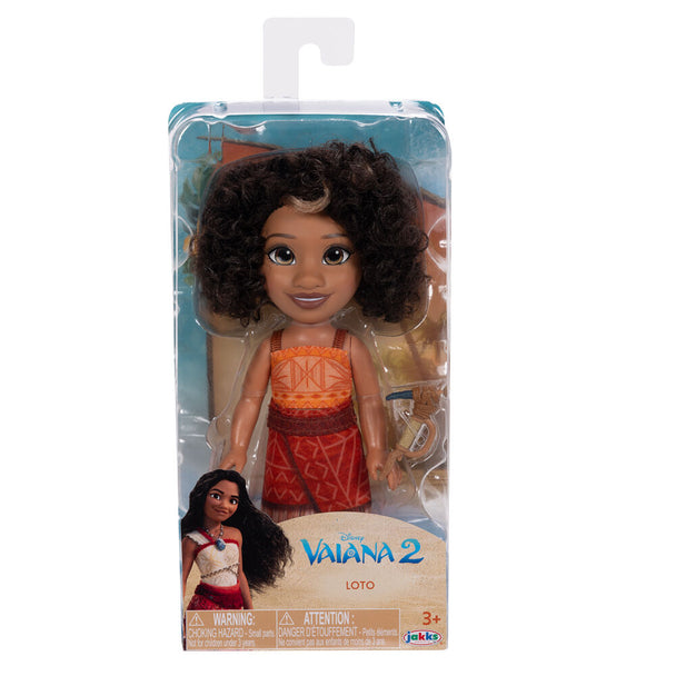 Poupée Vaiana Moana 15cm de face avec robe traditionnelle hawaïenne détaillée