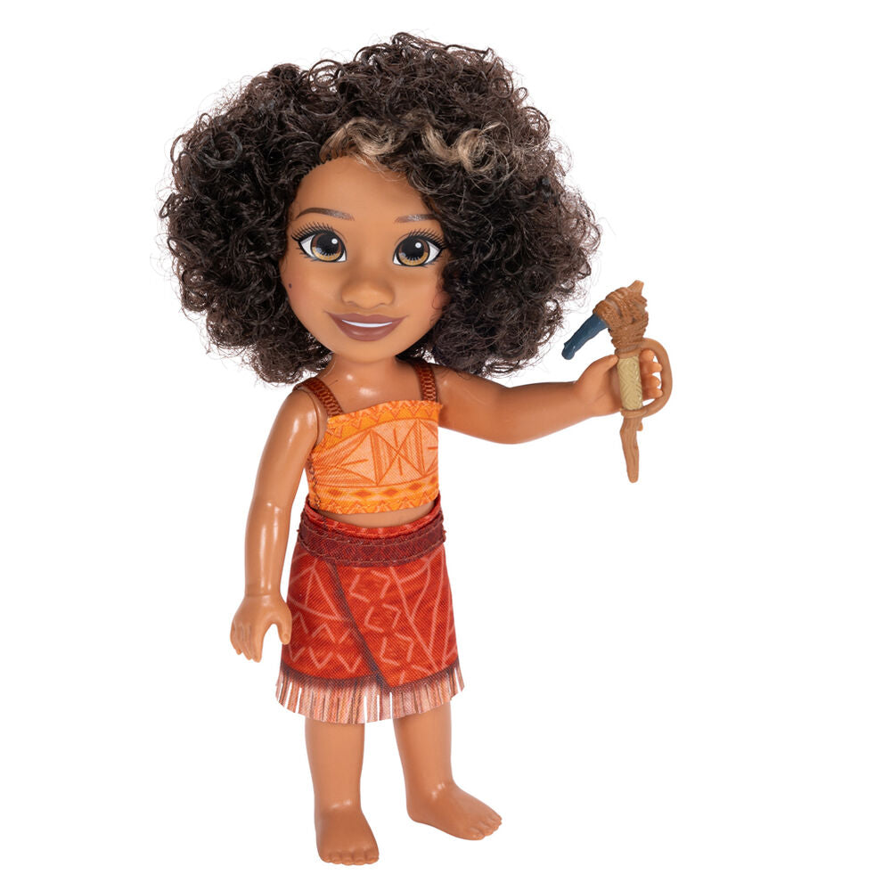 Poupée Vaiana posée avec son expression joyeuse et ses yeux brillants