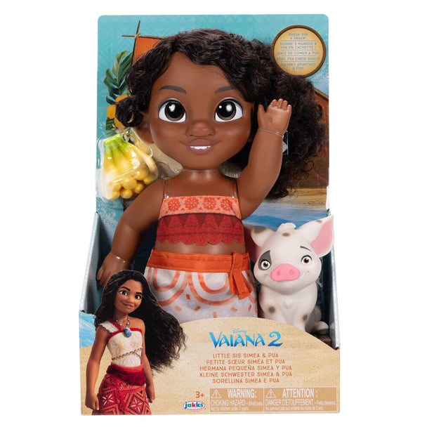 Poupée Disney Vaiana Moana 38cm en tenue traditionnelle polynésienne vue de face
