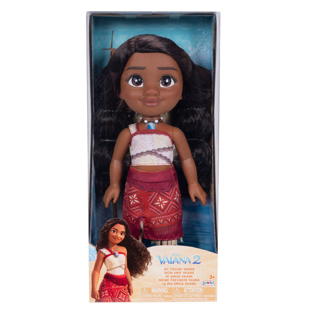 Photo de la poupée Vaiana Disney de 38 cm avec sa tenue traditionnelle