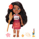 Poupée Vaiana Moana 2 avec ses accessoires inclus visibles sur fond blanc