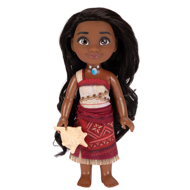 Lot de deux poupées Disney Vaiana Moana de 15 cm posées côte à côte sur fond blanc