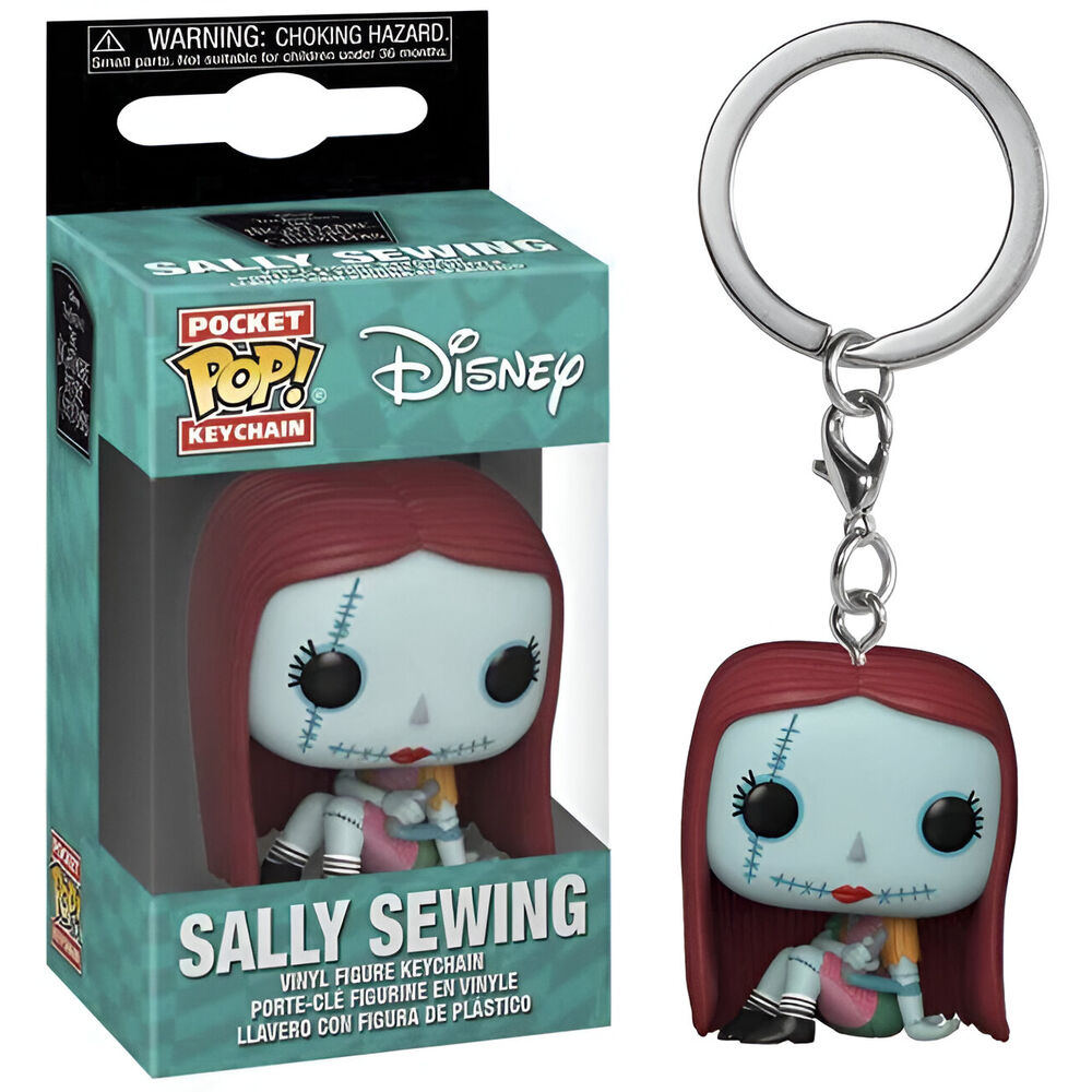 Porte-clés Disney Nightmare Before Christmas Sally FUNKO Pocket POP, image rapprochée montrant la qualité et la finition du produit