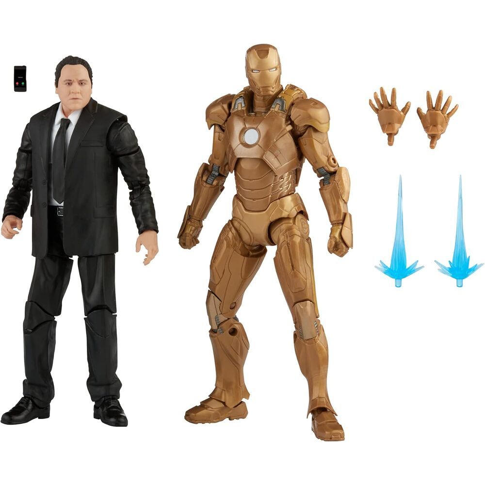 Figurine Iron Man Mark XXI de 15 cm avec armure rouge et or, articulations visibles