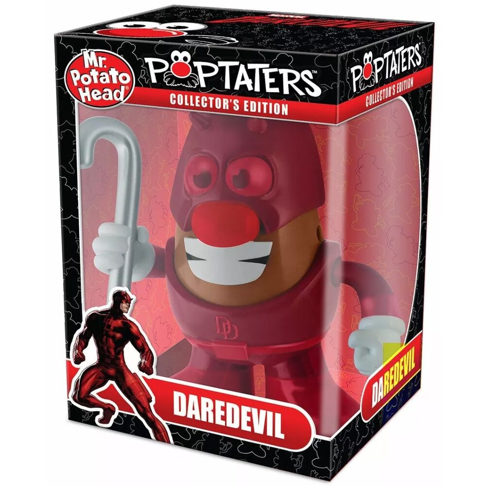 Image de la figurine Mr. Potato Daredevil Marvel posée sur un fond neutre, idéale pour les collectionneurs.