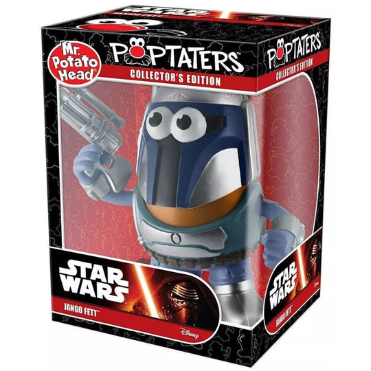 Vue latérale de la figurine Jango Fett Mr Potato 15 cm montrant les couleurs vives et la qualité du PVC