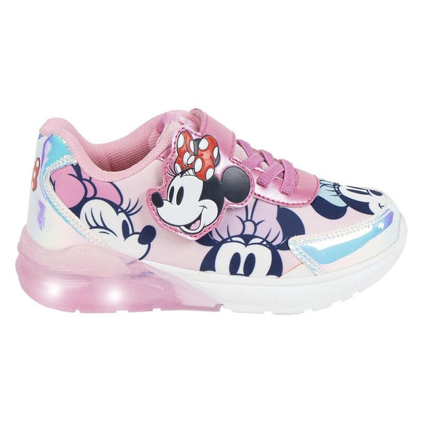 Chaussures Disney Minnie Lights Sports CERDÁ vue de face avec design lumineux et détail Minnie
