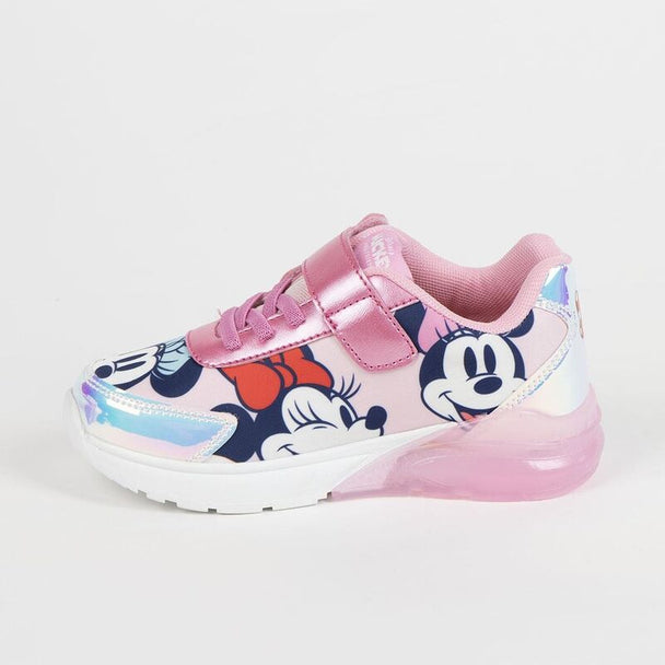 Profil latéral des chaussures Disney Minnie Lights Sports montrant la semelle confortable et les matériaux PU et polyester