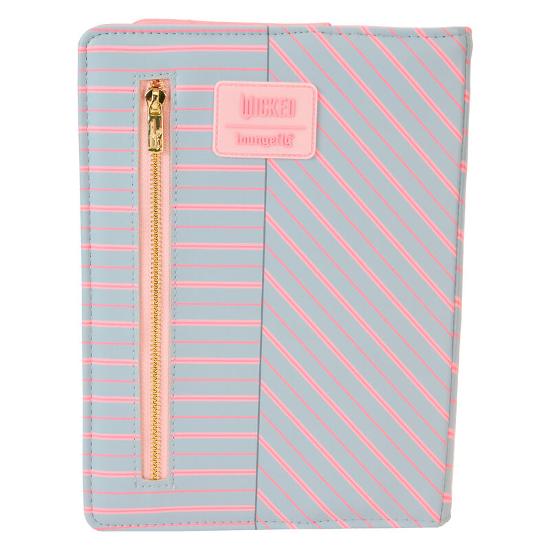 Gros plan sur les broderies et boutons moulés du sac à dos Loungefly Wicked Glinda
