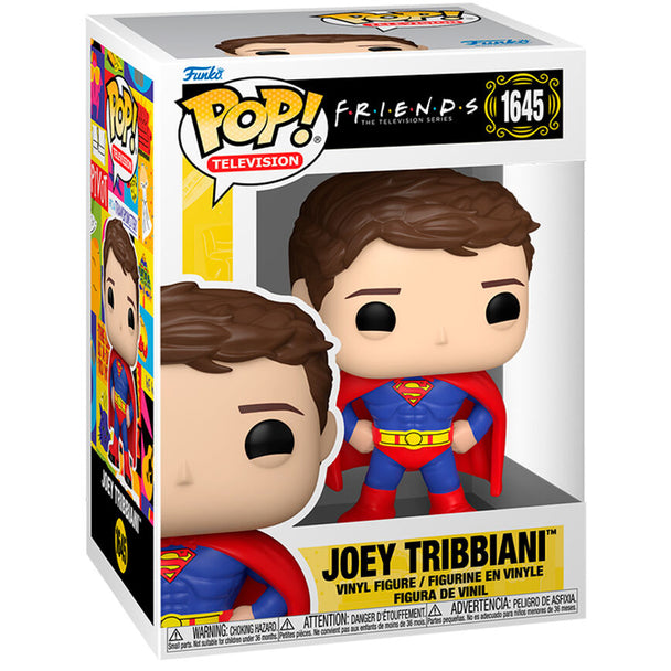 Figurine Funko POP de Joey Tribbiani de Friends, 9 cm, avec détails précis du visage et tenue emblématique