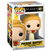 Vue rapprochée de la figurine Funko POP Phoebe Buffay avec ses détails caractéristiques et sa posture iconique.
