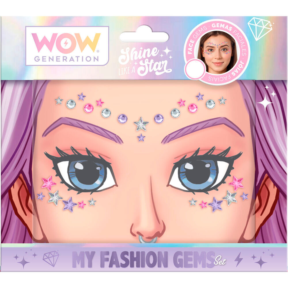Vue détaillée d'un sticker visage Wow Generation avec des couleurs éclatantes et un design unique