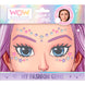 Vue détaillée d'un sticker visage Wow Generation avec des couleurs éclatantes et un design unique