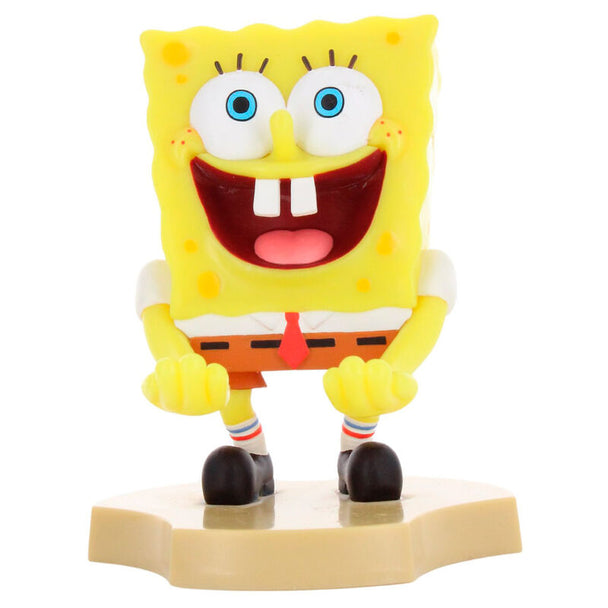 Vue de face du support écouteurs Spongebob mini cable guy EXQUISITE GAMING, dimensions 8x8x11 cm