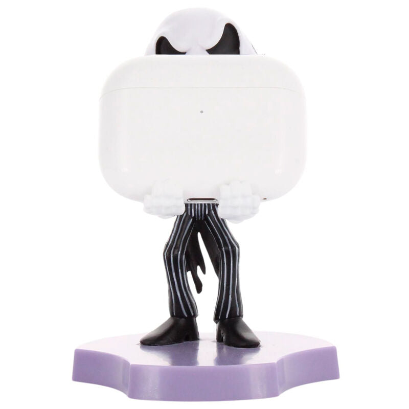 Support écouteurs Jack Skellington en position debout sur fond blanc.