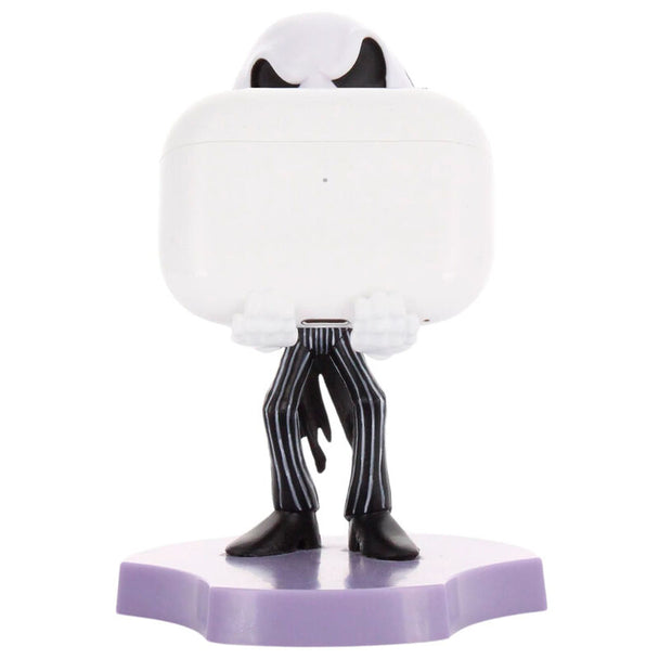 Support écouteurs Jack Skellington en position debout sur fond blanc.