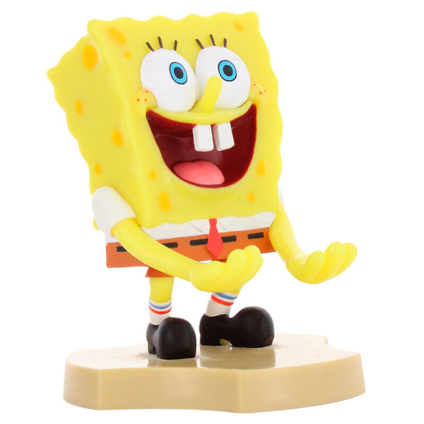 Profil latéral du mini cable guy Spongebob montrant le design compact et pratique pour câbles