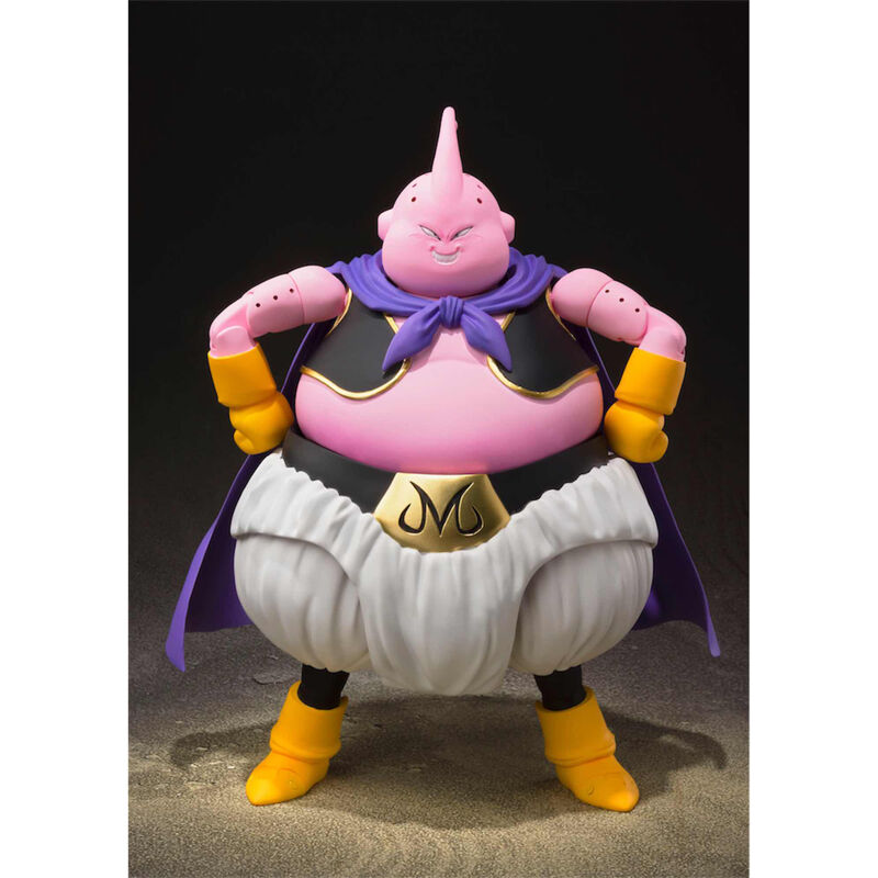 Figurine Majin Boo Good S.H. Figuarts de 18 cm en position dynamique avec sourire