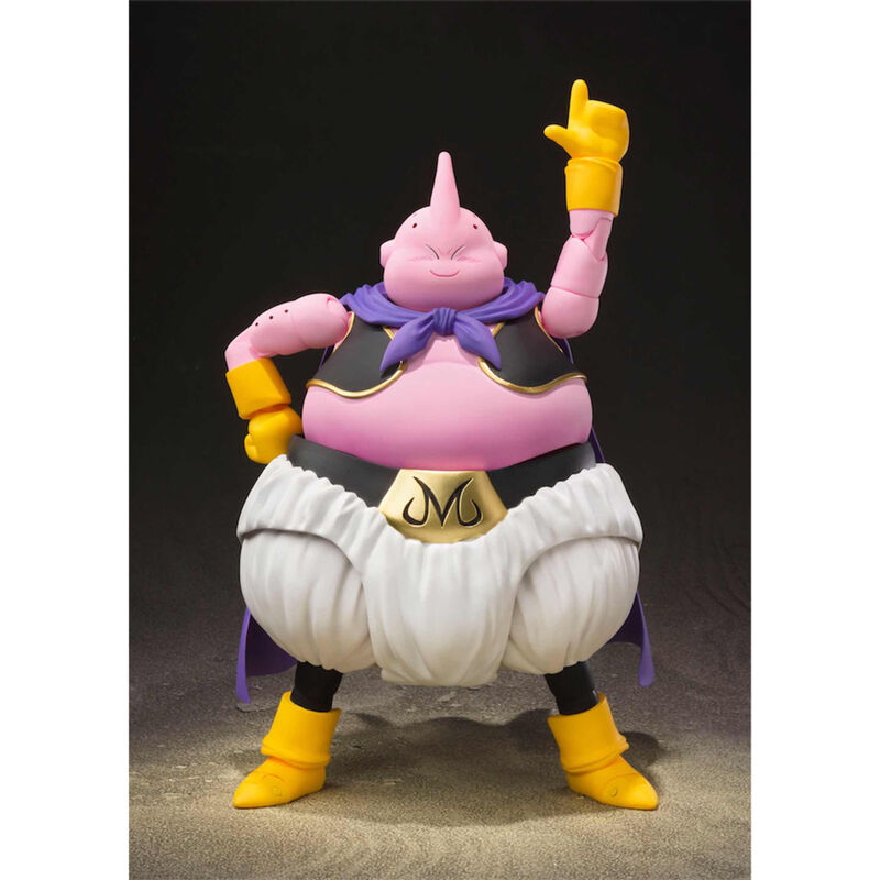 Détail de la figurine Majin Boo Good avec expression faciale tirant la langue
