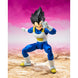 Vue rapprochée de la tête de la figurine Vegeta Daima S.H. Figuarts avec expression déterminée