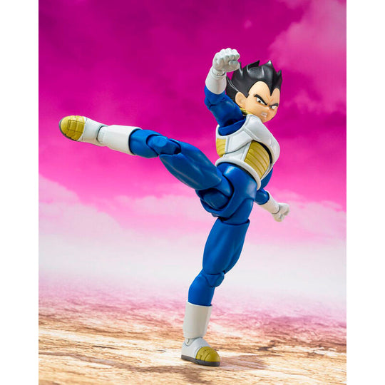 Accessoires inclus avec la figurine Vegeta Daima S.H. Figuarts présentés à côté du personnage