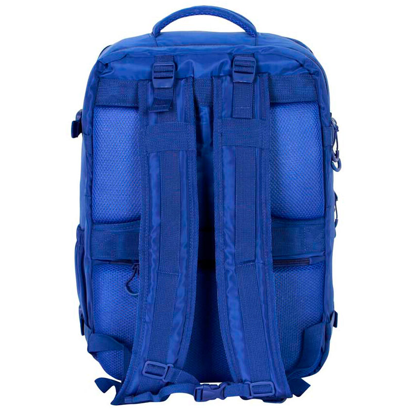 Détail du design coloré et des motifs Sonic the Hedgehog sur le sac à dos