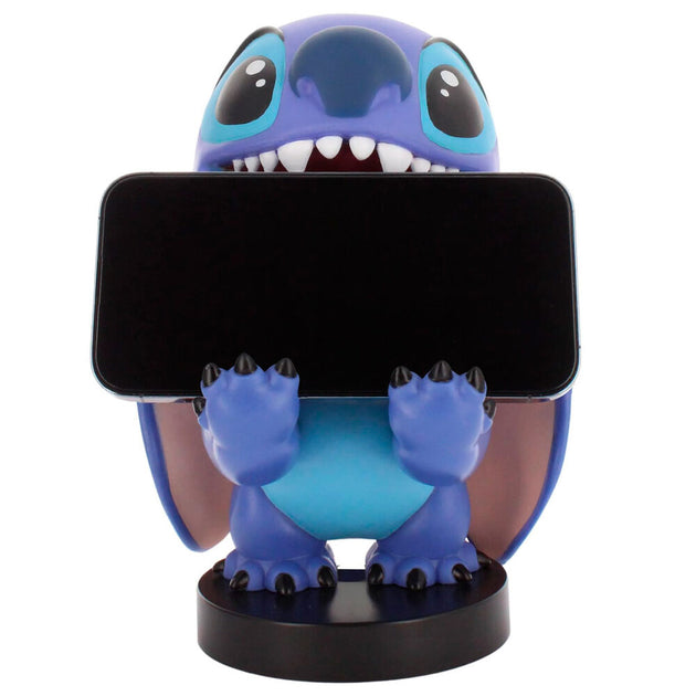 Vue de face du support Cable Guy Stitch Disney avec manette Xbox Series S/X posée